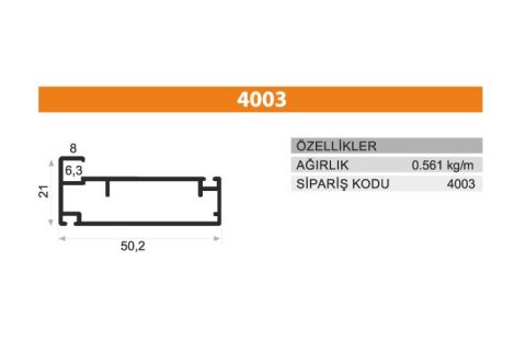 Frame Cover Profiles 4003